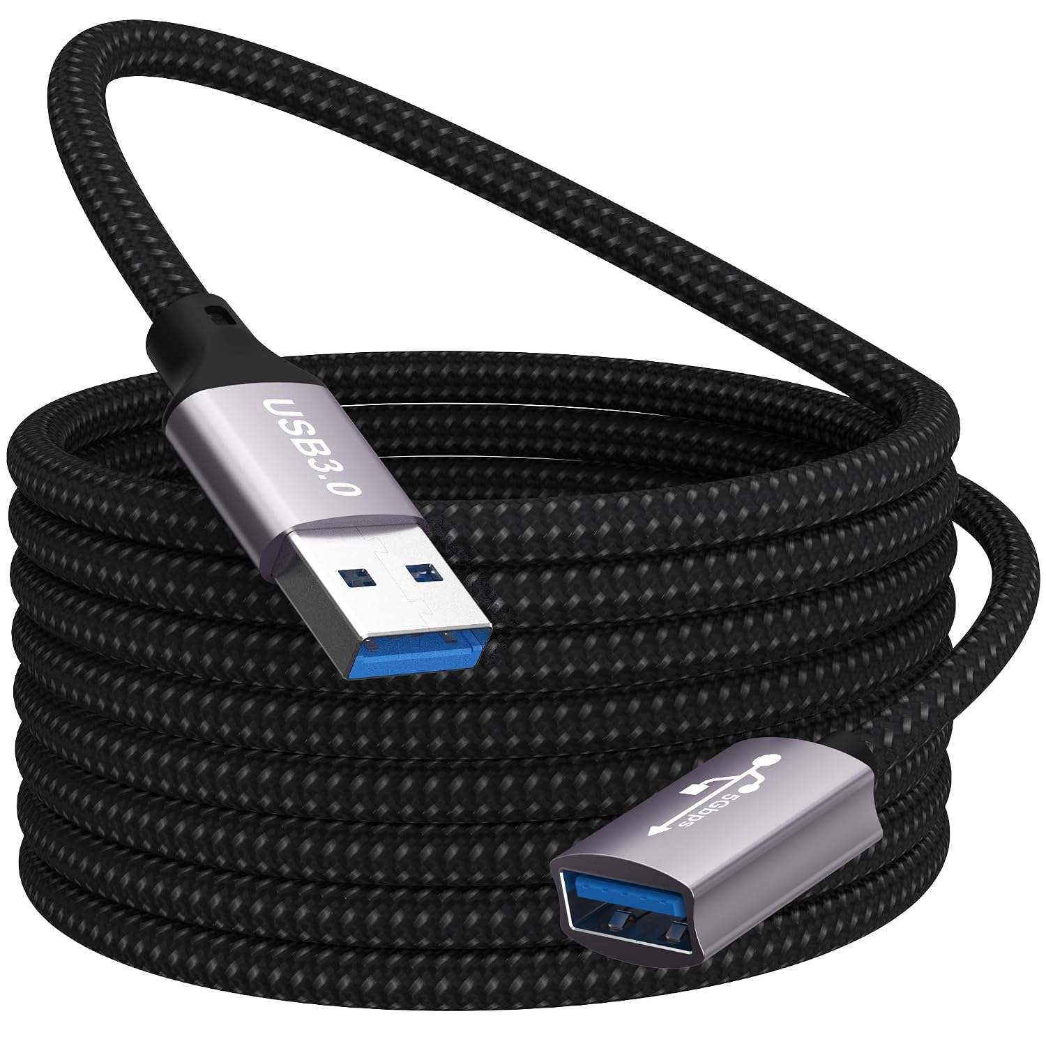 Detalle de lalasis USB 3.0 Extension Cable (5m) 5Gbps, USB-A to USB-A for USB sticks, printers, hubs and PS5/PS4