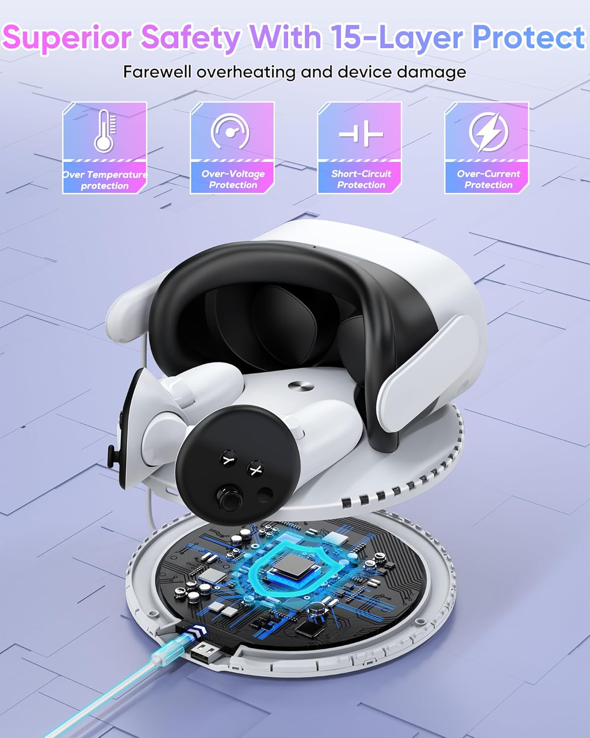 Thumbnail 4 de Kinwin 30W Fast Charging Dock for Meta Quest 3S Accessories