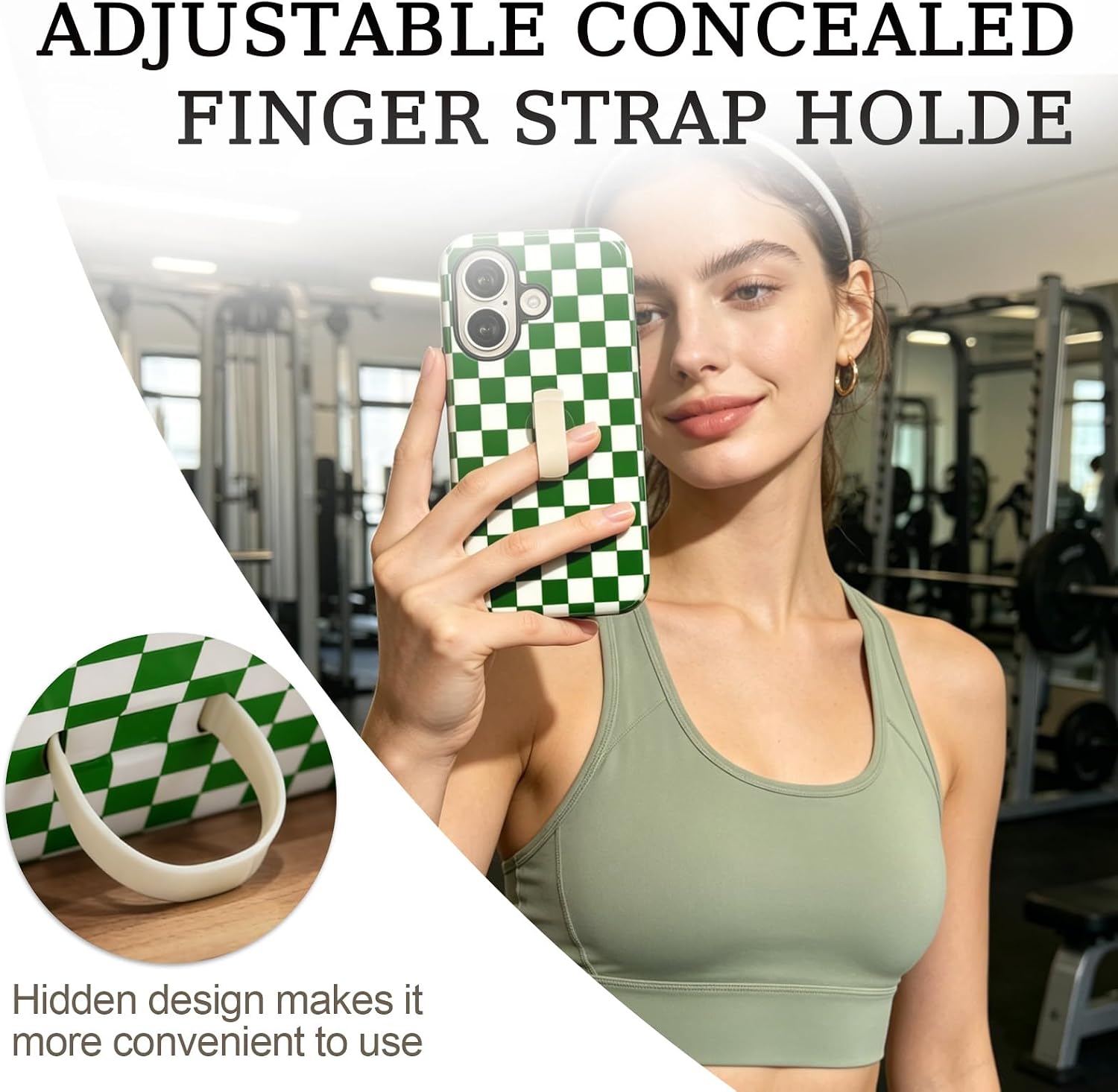 Detalle 1 de iPhone 16 Case with Checkerboard Kickstand