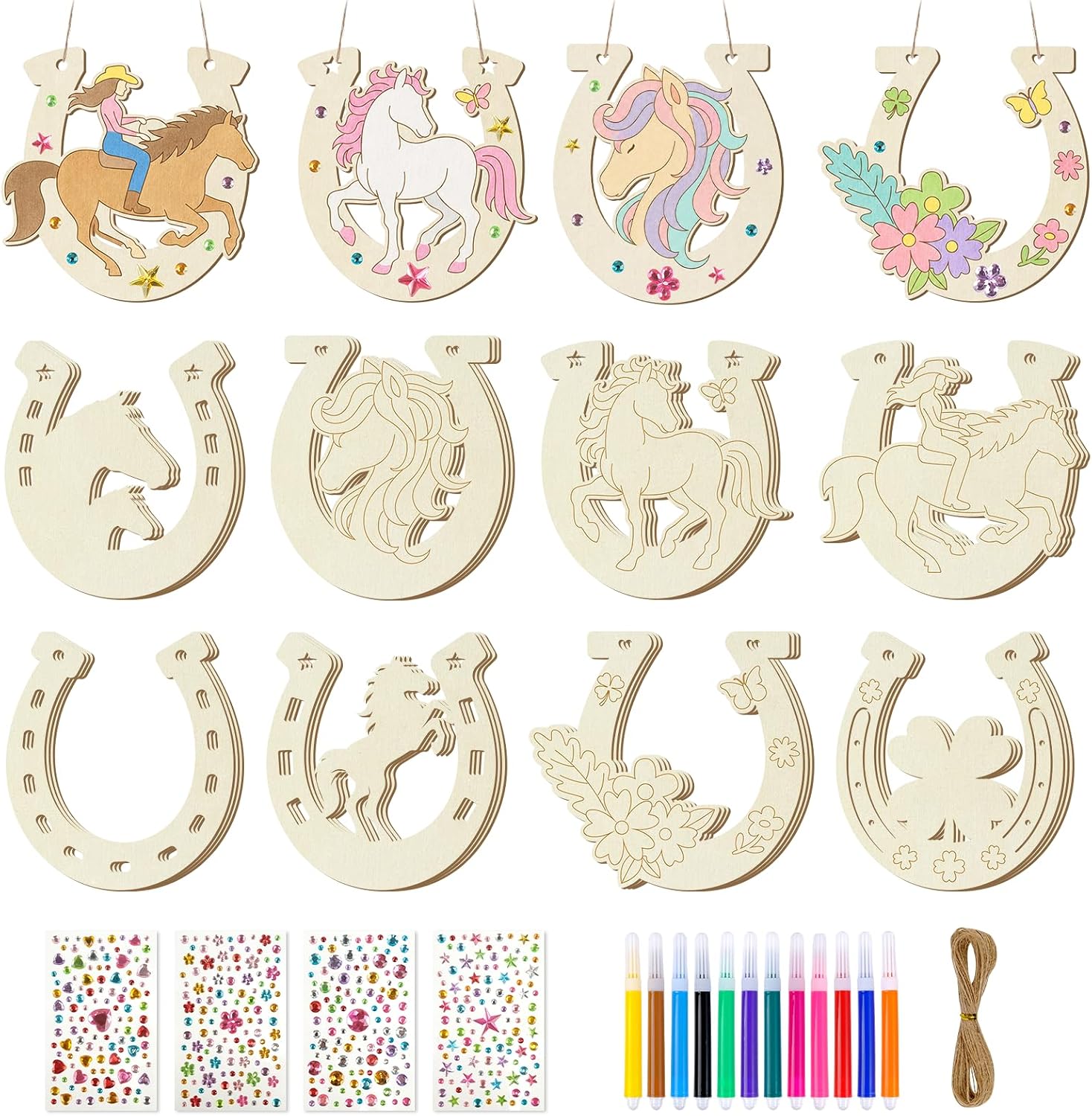 Thumbnail 6 de ARTREE Kinder Bastelset Ostern Schmetterlinge zum Bemalen – 24 Holz-Anhänger DIY-Set