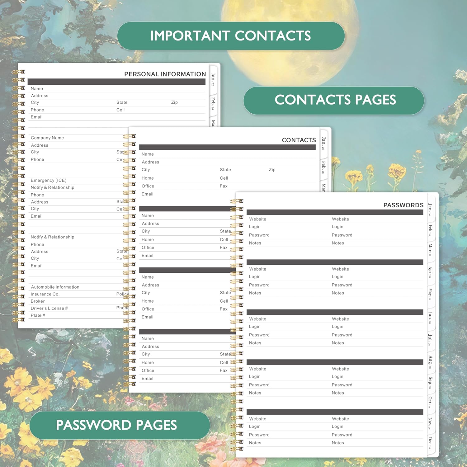 Thumbnail 3 de 2026-2027 Monthly Planner with Tabs 📅