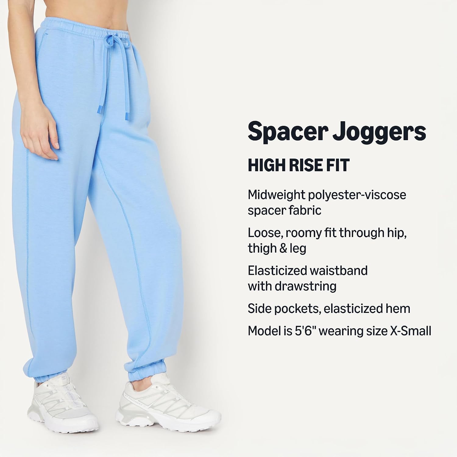 Detalle de Amazon Essentials Women’s Athletic Mid Rise Loose Fit Lounge & Workout Jogger Pants