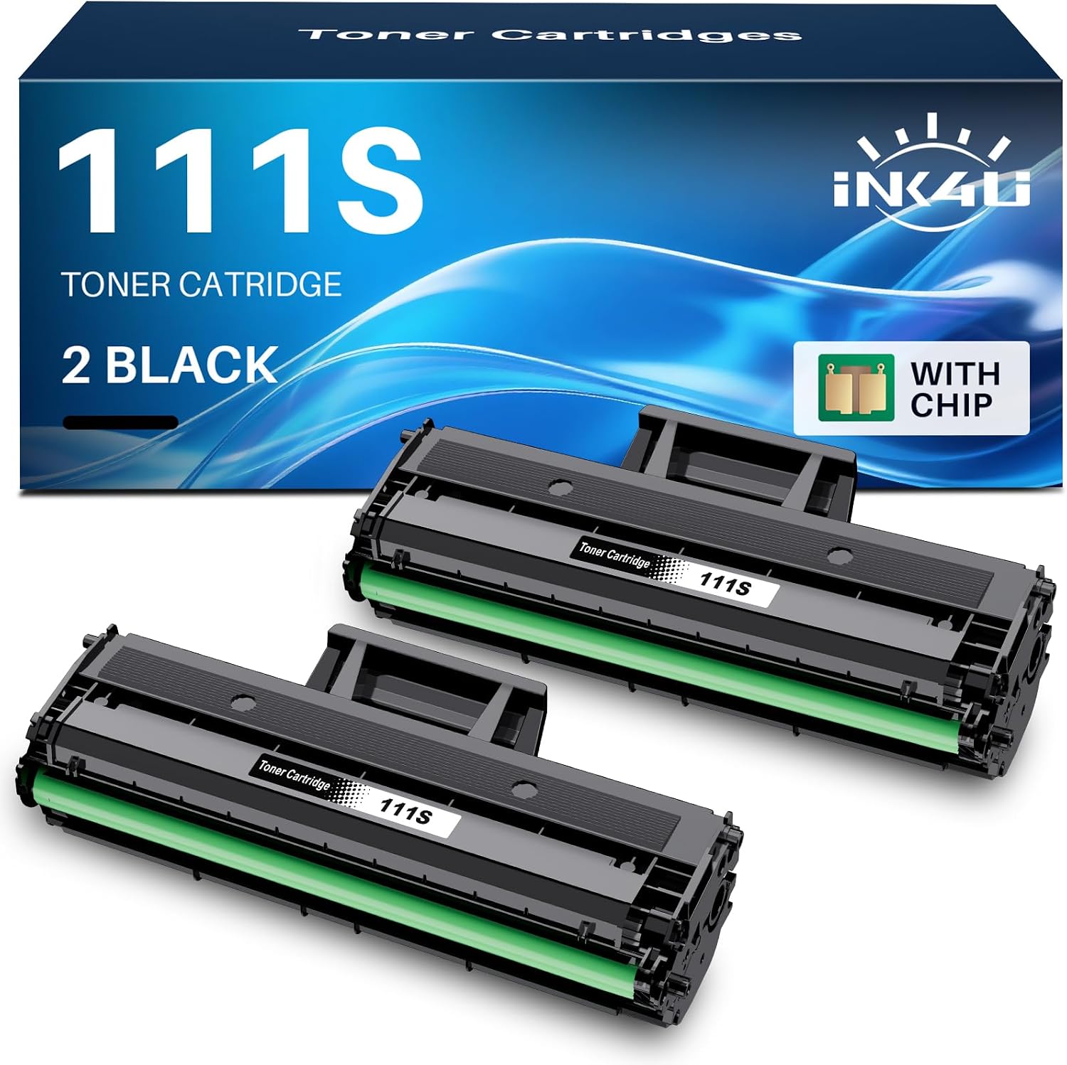 Detalle de INK4U D111L Compatible Toner Cartridge (2-Pack) for Samsung Xpress M2026/M2070 Series – Black