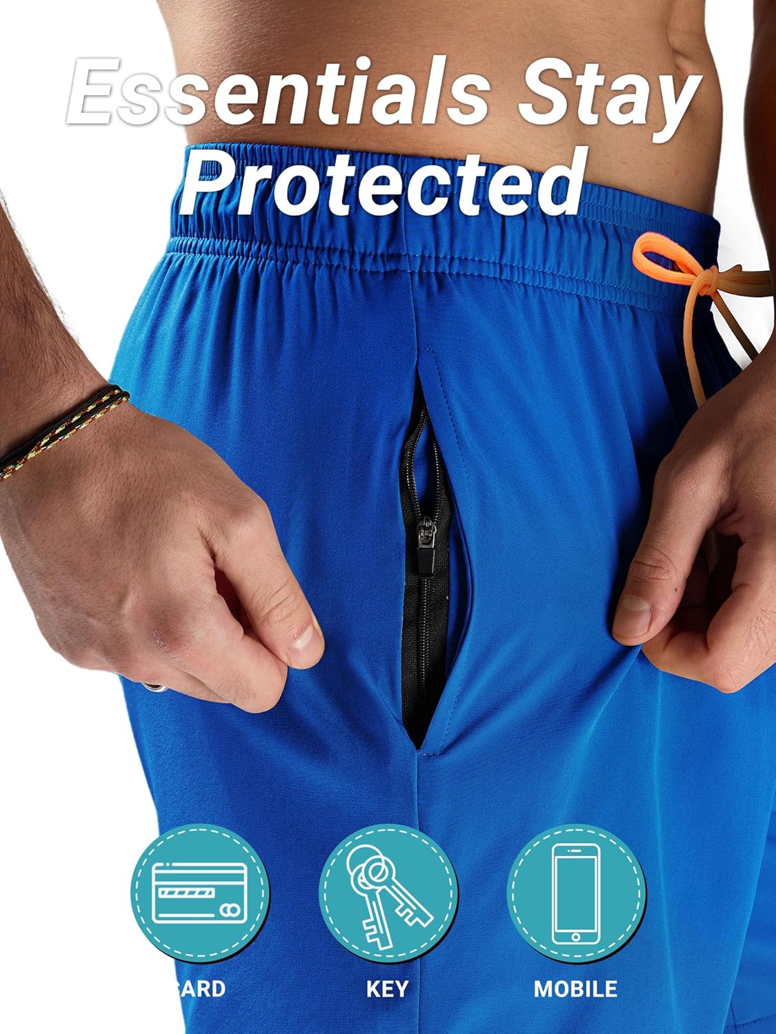 Thumbnail 3 de Arcweg Badehose für Herren – 2-in-1 Kompression, atmungsaktiv, mit Reißverschluss-Taschen