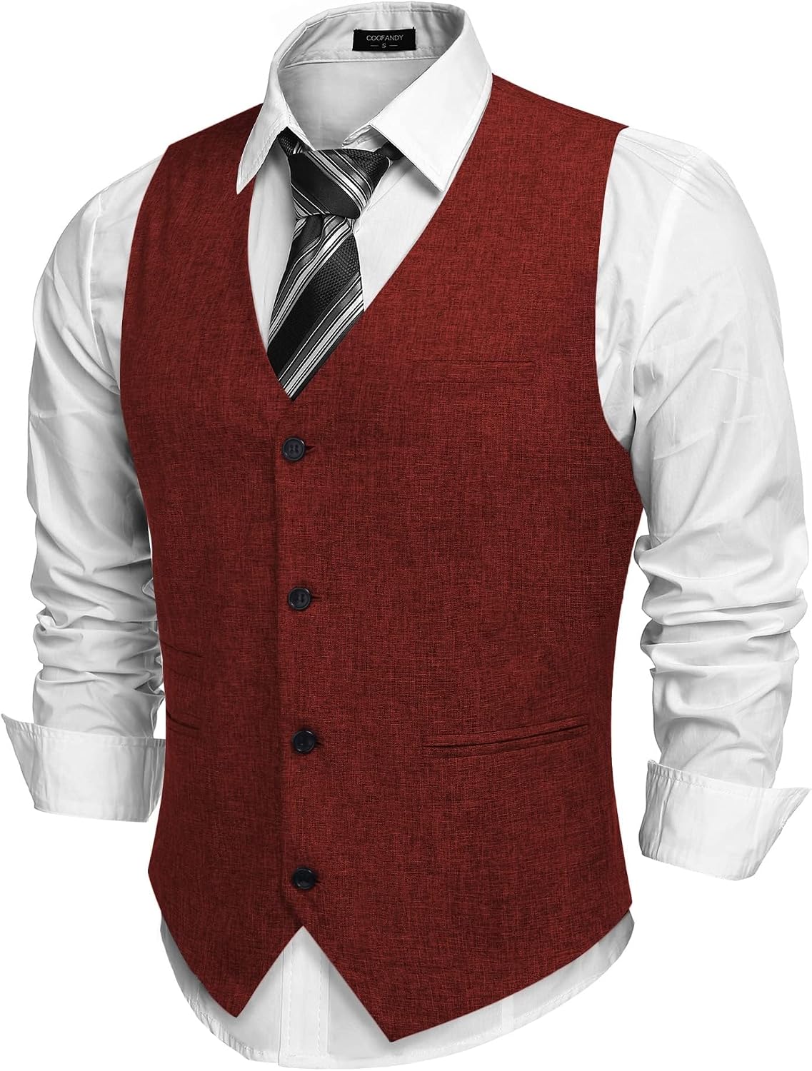 Detalle de COOFANDY Men's Casual Business Vest Slim Fit