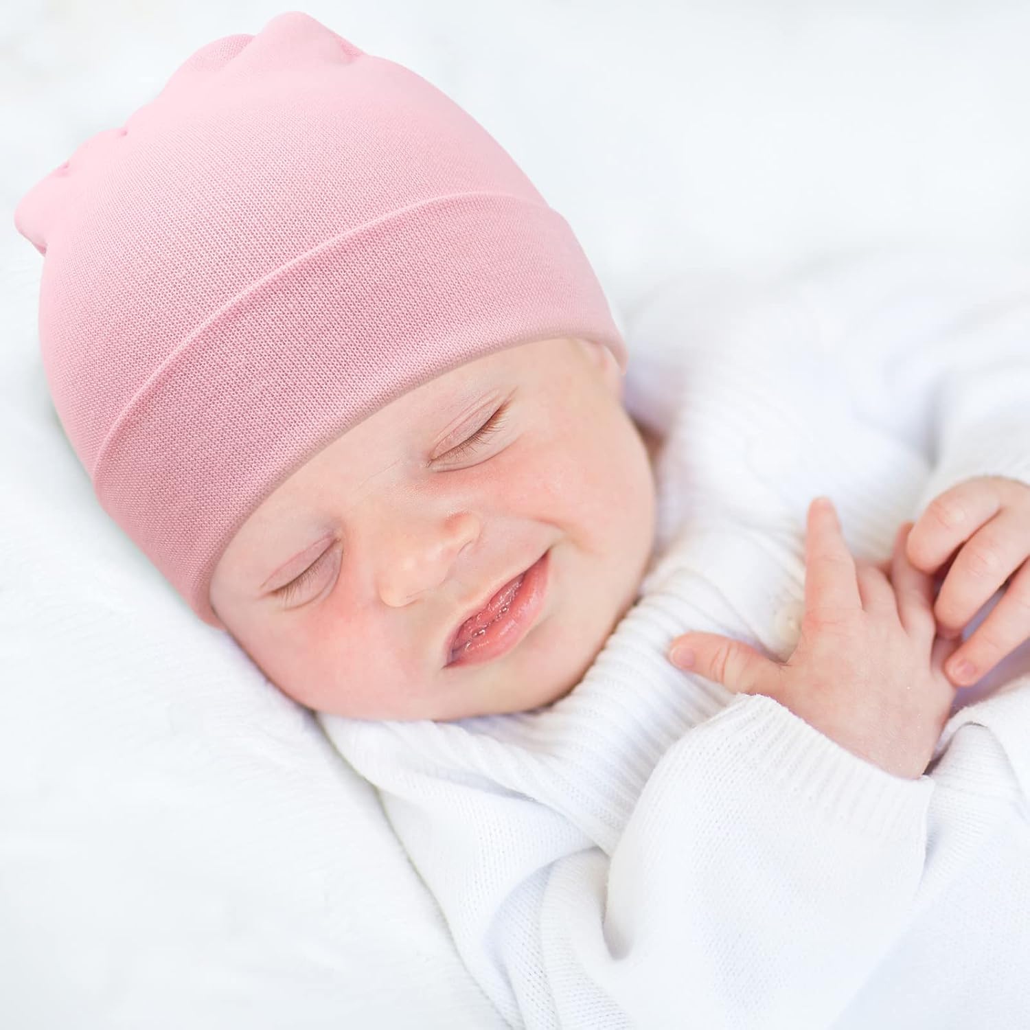 Thumbnail 2 de DRESHOW 0-6 Months Newborn Beanie Hat and Mittens