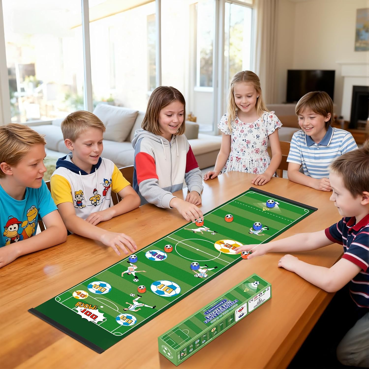 Thumbnail 5 de Tabletop Football Game: mini table soccer with 10 balls for indoor family fun