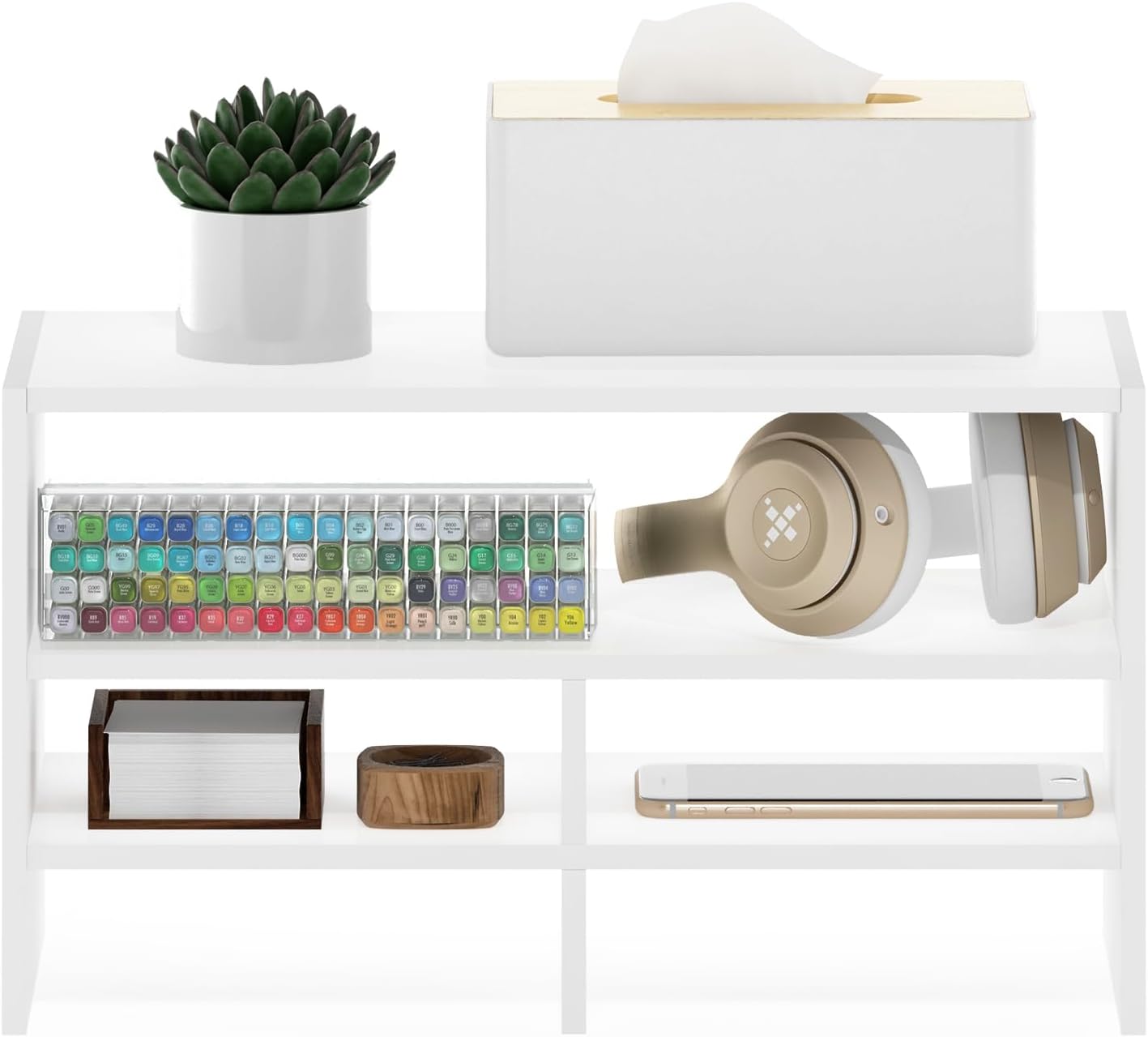 Detalle de Furinno Desktop Organizer Shelf, Engineered Wood