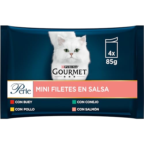 Detalle de GOURMET Perle Mini Filetes 48 sobres para gato 🐱