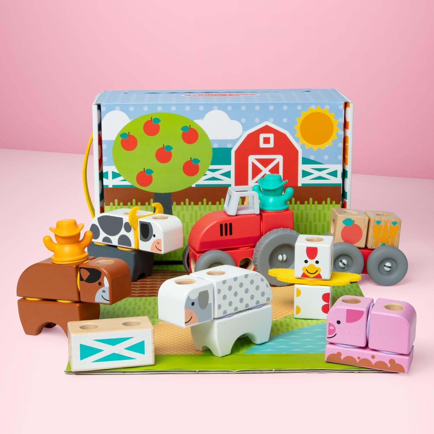 Thumbnail 1 de Melissa & Doug Blockables Bauernhof Bauset (56-teilig) mit Holzbausteinen für Kinder ab 2 Jahren