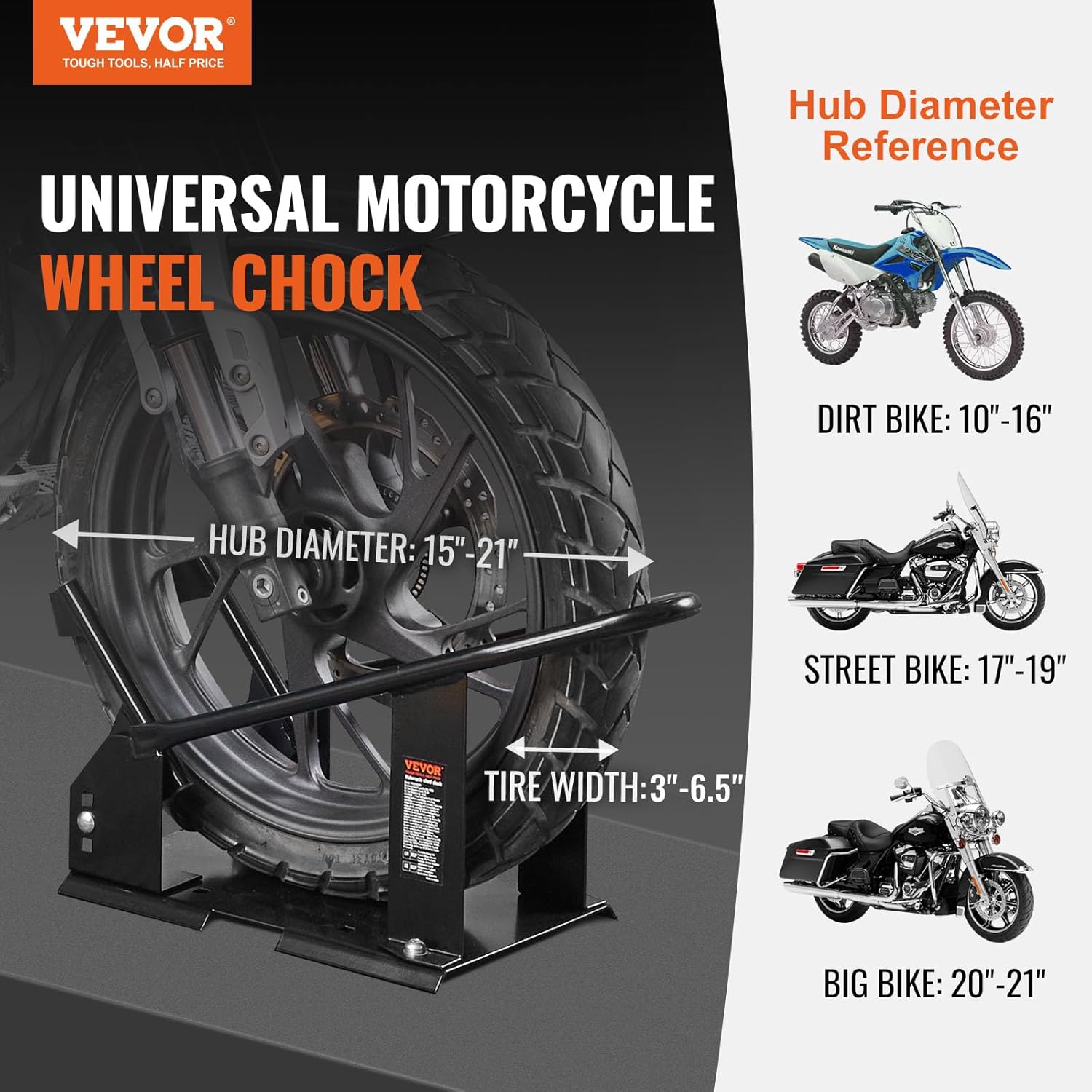Detalle de VEVOR blocca ruota moto da 1800 libbre
