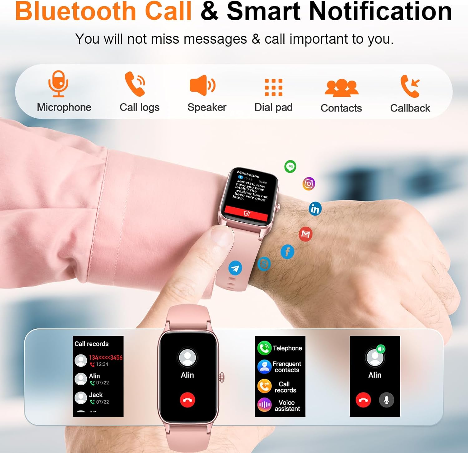 Thumbnail 1 de Soudorv Smart Watch for Men and Women with 1.57" HD Display and Bluetooth 5.3 Calling
