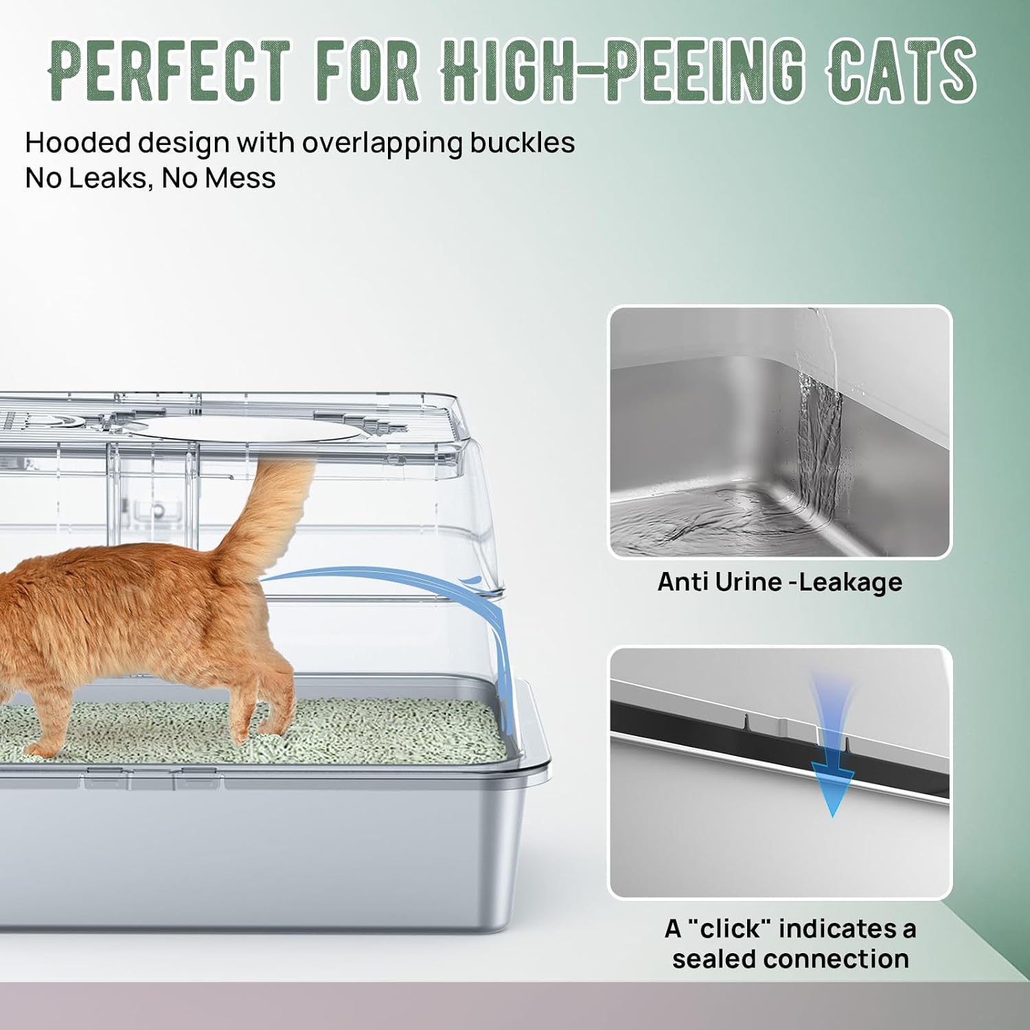 Thumbnail 2 de Litière pour Chat en Acier Inoxydable 304 – XXL, avec Couvercle et Pédales, BEST JAJA ( Violet )