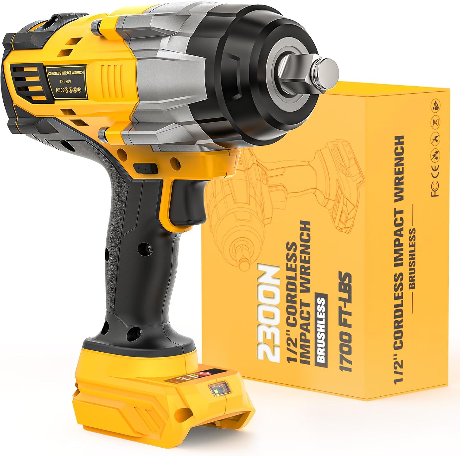 Detalle de NATBEESY Impact Wrench 1/2" 2300 N·m cordless