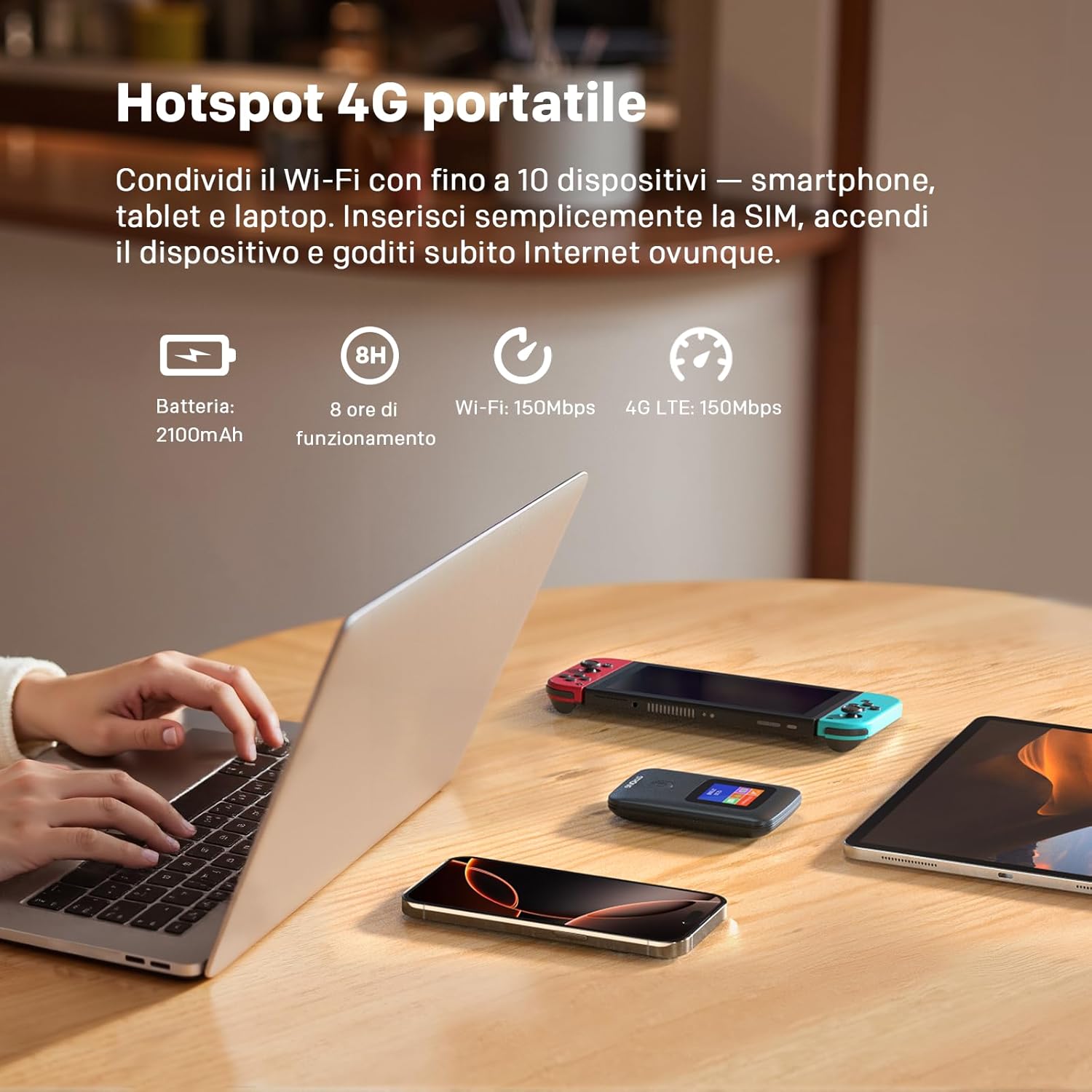 Thumbnail 2 de STRONG 4G AIRSPOT 220: WiFi tascabile 4G LTE con SIM e Power Bank integrato