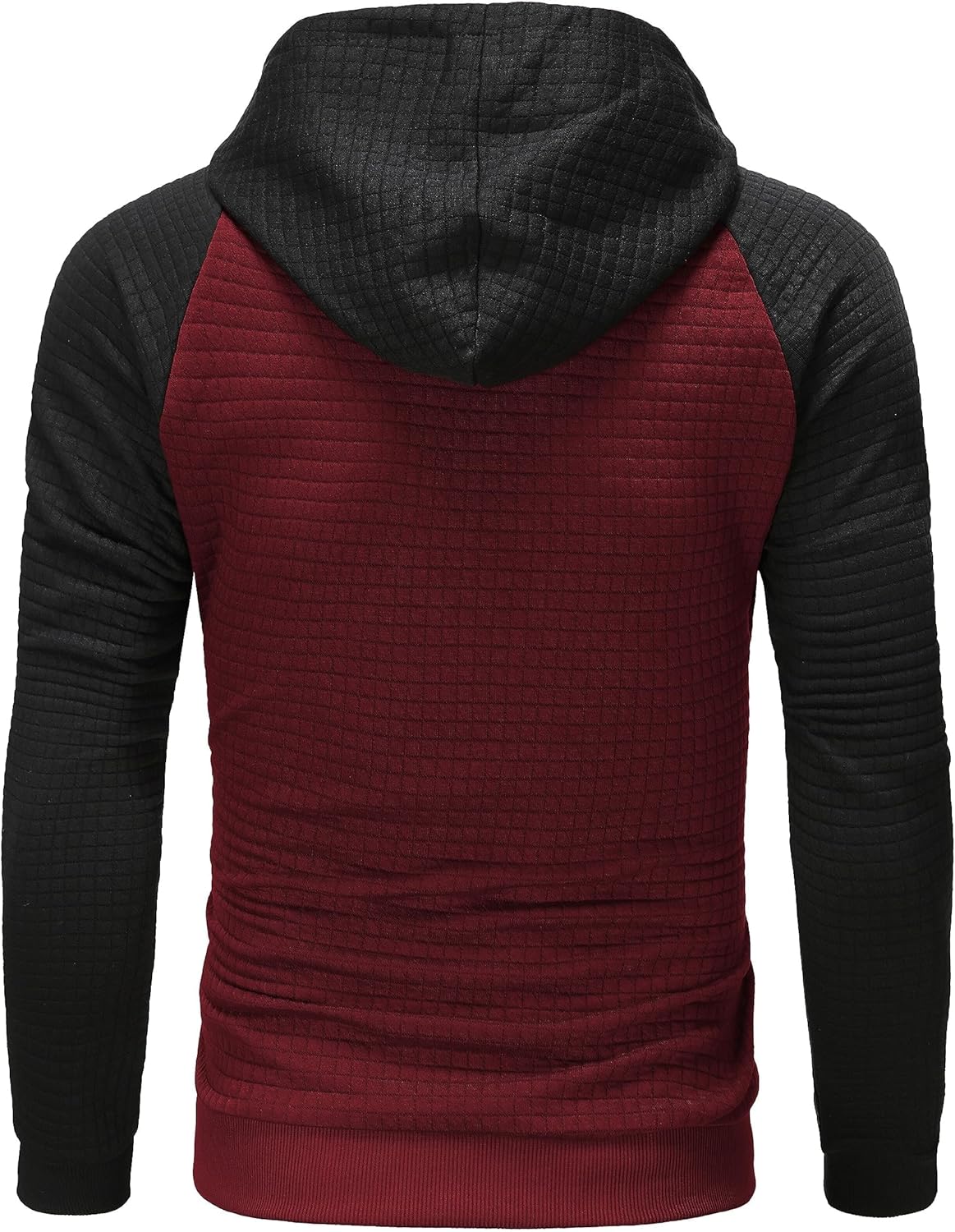 Thumbnail 2 de YuKaiChen Men's Patchwork Plaid Jacquard Hoodie with Pockets