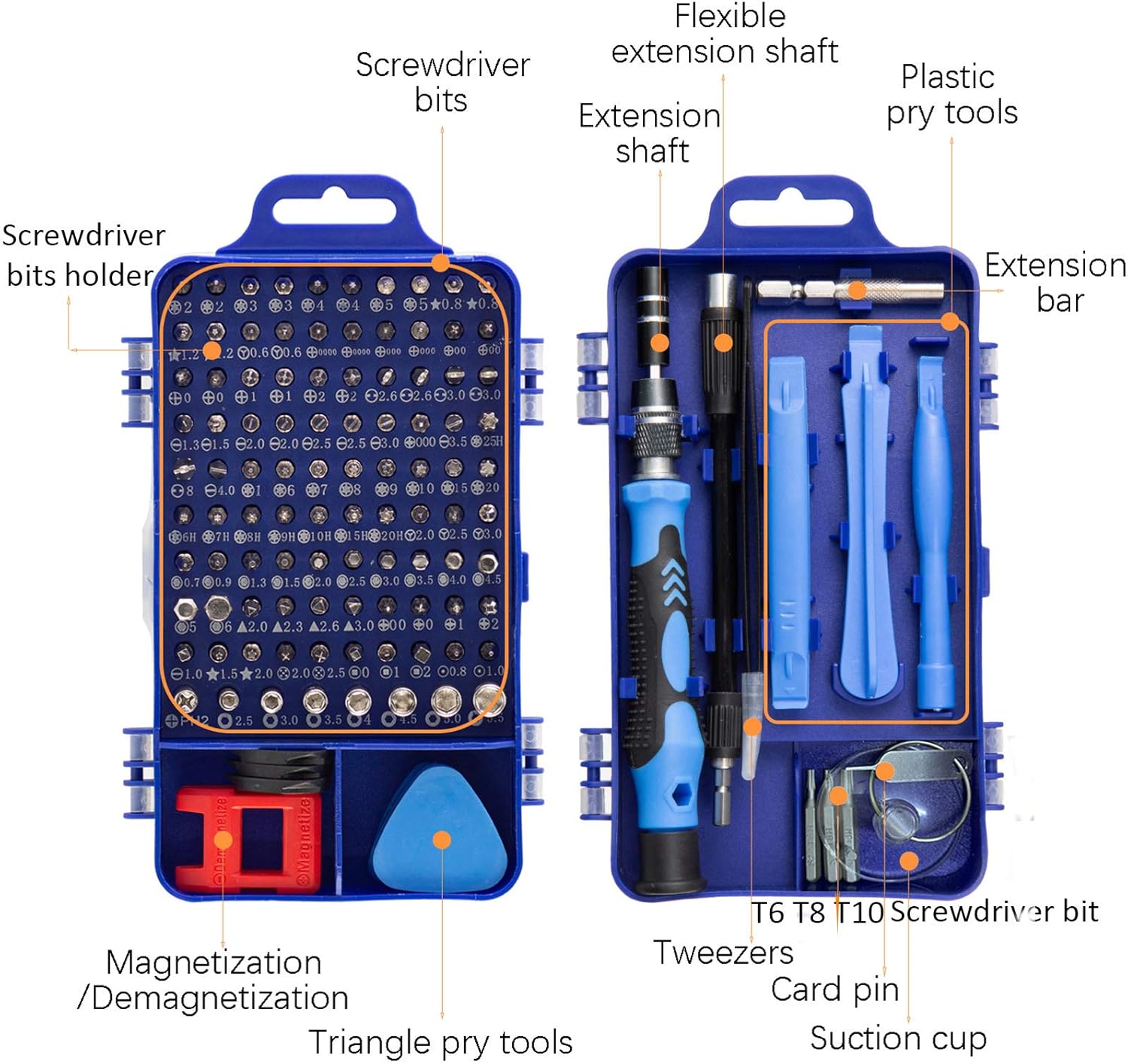 Thumbnail 3 de HPMAISON 122-in-1 Präzisions-Schraubendreher Set mit magnetischer Speichermatte – Mini-Magnetschraubendreher für iPhone, Laptop & mehr