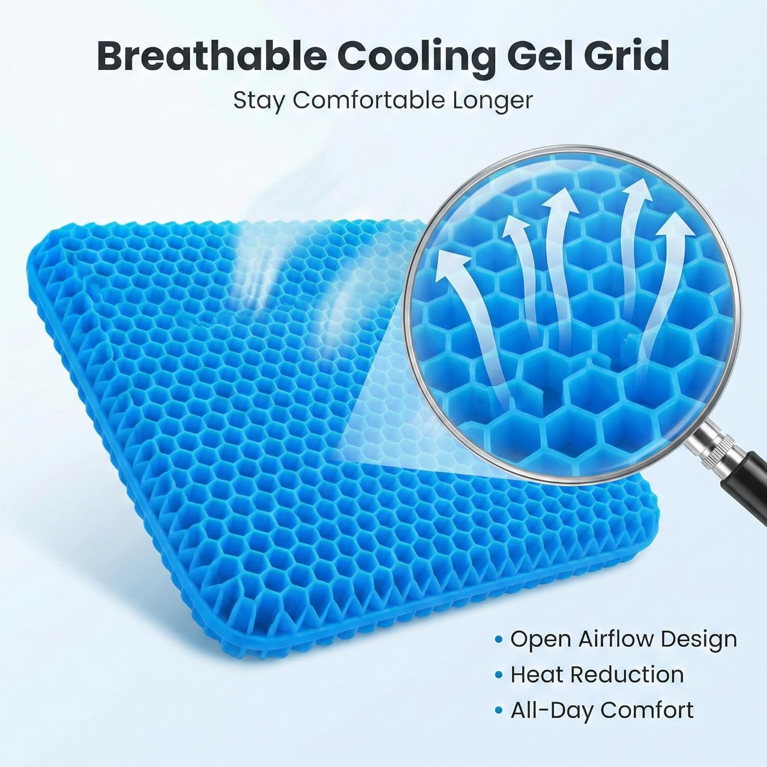 Thumbnail 4 de Acaine Extra Thick Large Pure Gel Seat Cushion, 18 x 18 x 1.8 Inches