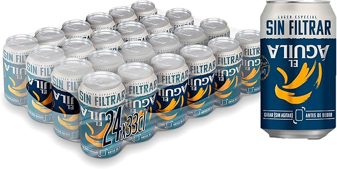 Detalle de El Aguila Sin Filtrar - Pack 24 Latas 🍺