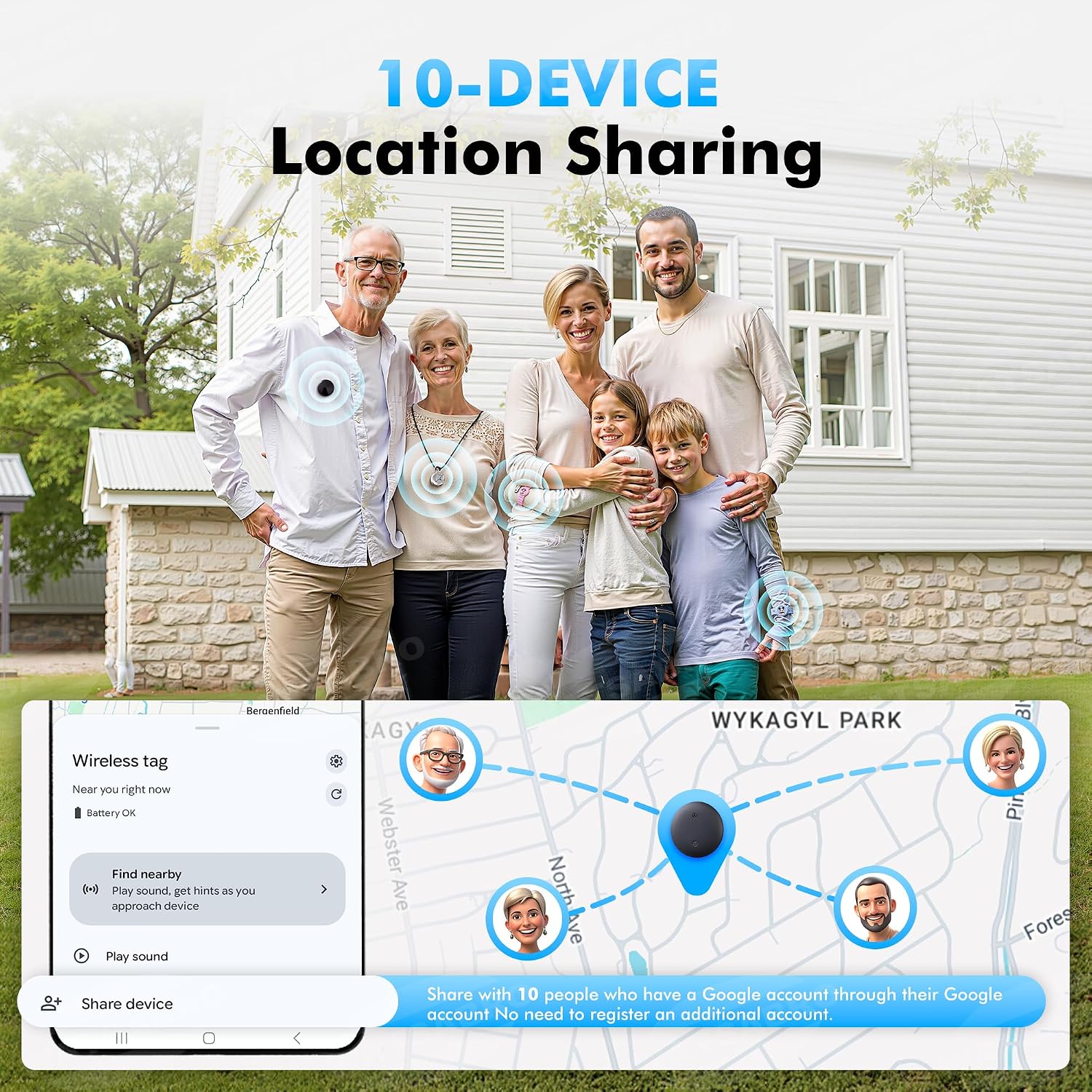 Thumbnail 4 de Air Tracker Tags 4-Pack Bluetooth Tracker 4