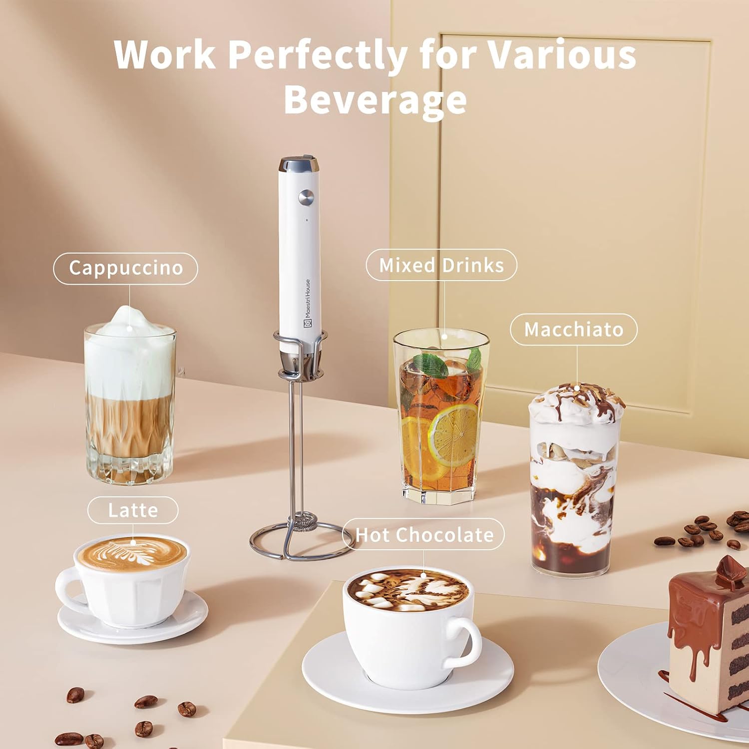 Thumbnail 2 de Maestri House LunaFro Rechargeable Milk Frother 1200mAh