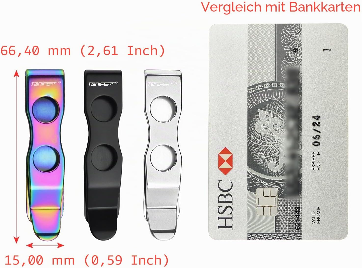 Detalle de TONIFE Mehrzweck-Clip Montierbarer Taschenclip für Smartphones