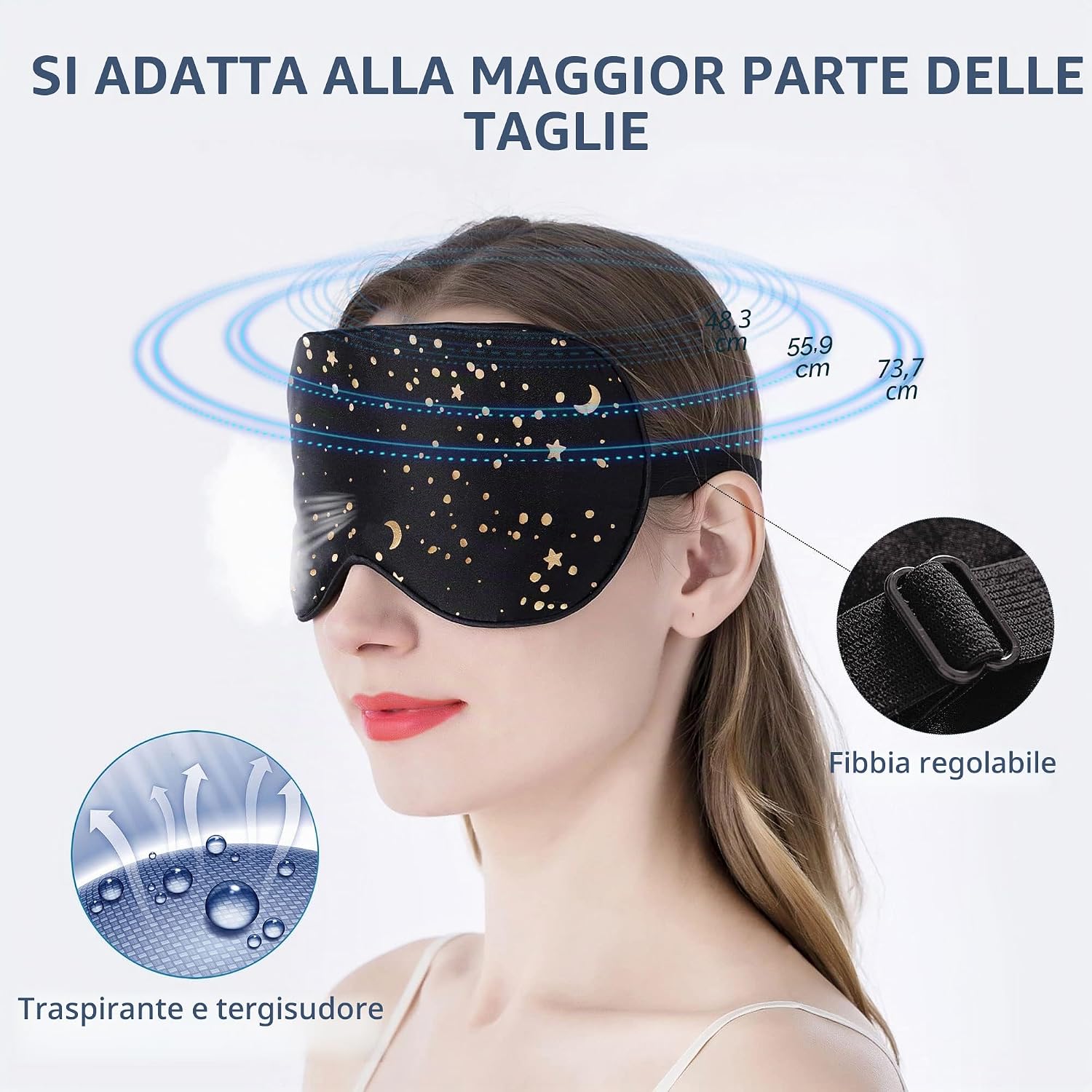 Detalle 2 de Mascherina per dormire in seta 100% 🌙