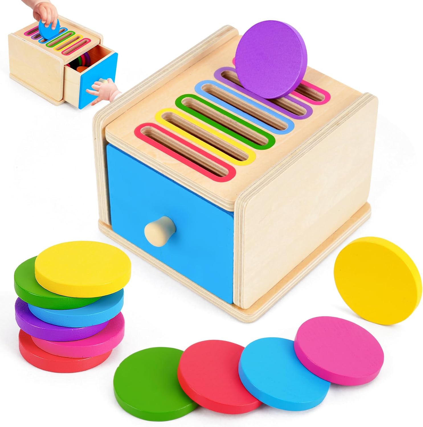 Detalle de FCSONU Montessori Coin Box Toy for 1-3 yrs