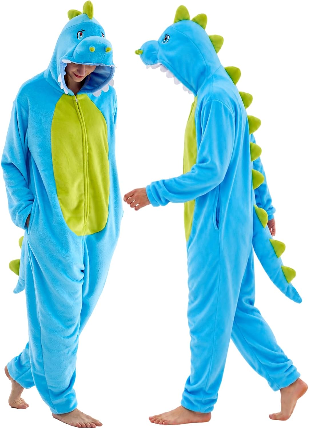 Detalle de Sokliro Adult Animal Onesie Pajamas, Unisex One-Piece with Hood and Pockets