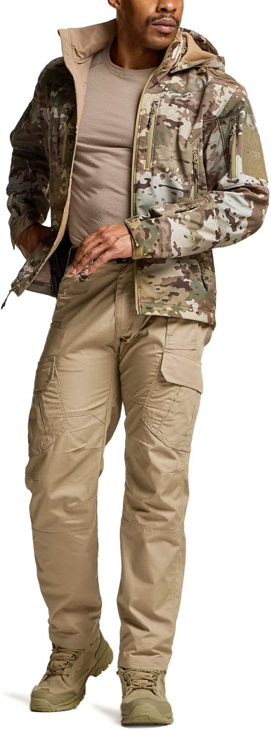 Detalle de CQR TLP117 Men's Tactical Ripstop Cargo Pants, Water-Resistant 65/35 Blend