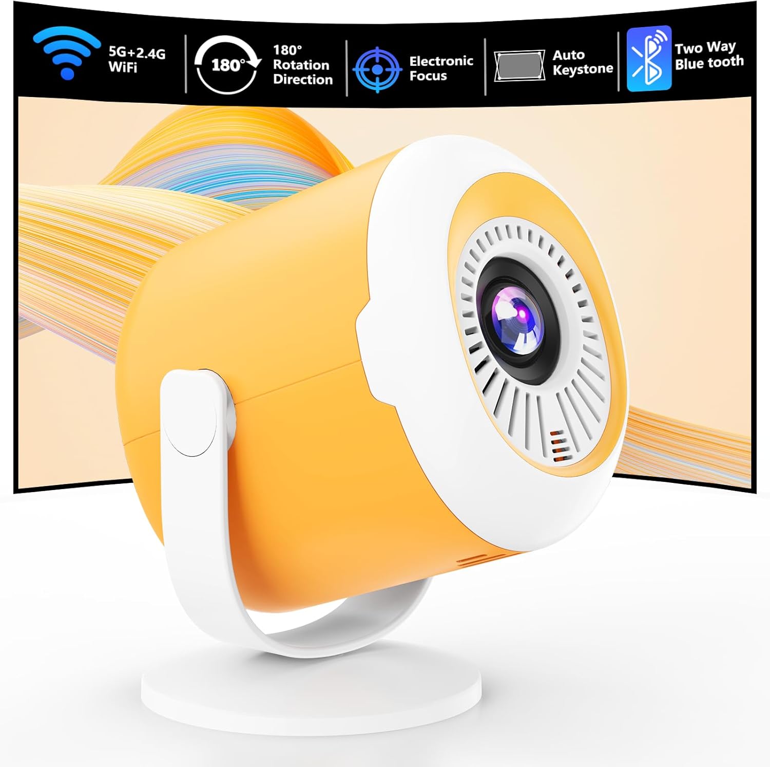 Detalle de Wepvo Mini Projector 180° Rotatable