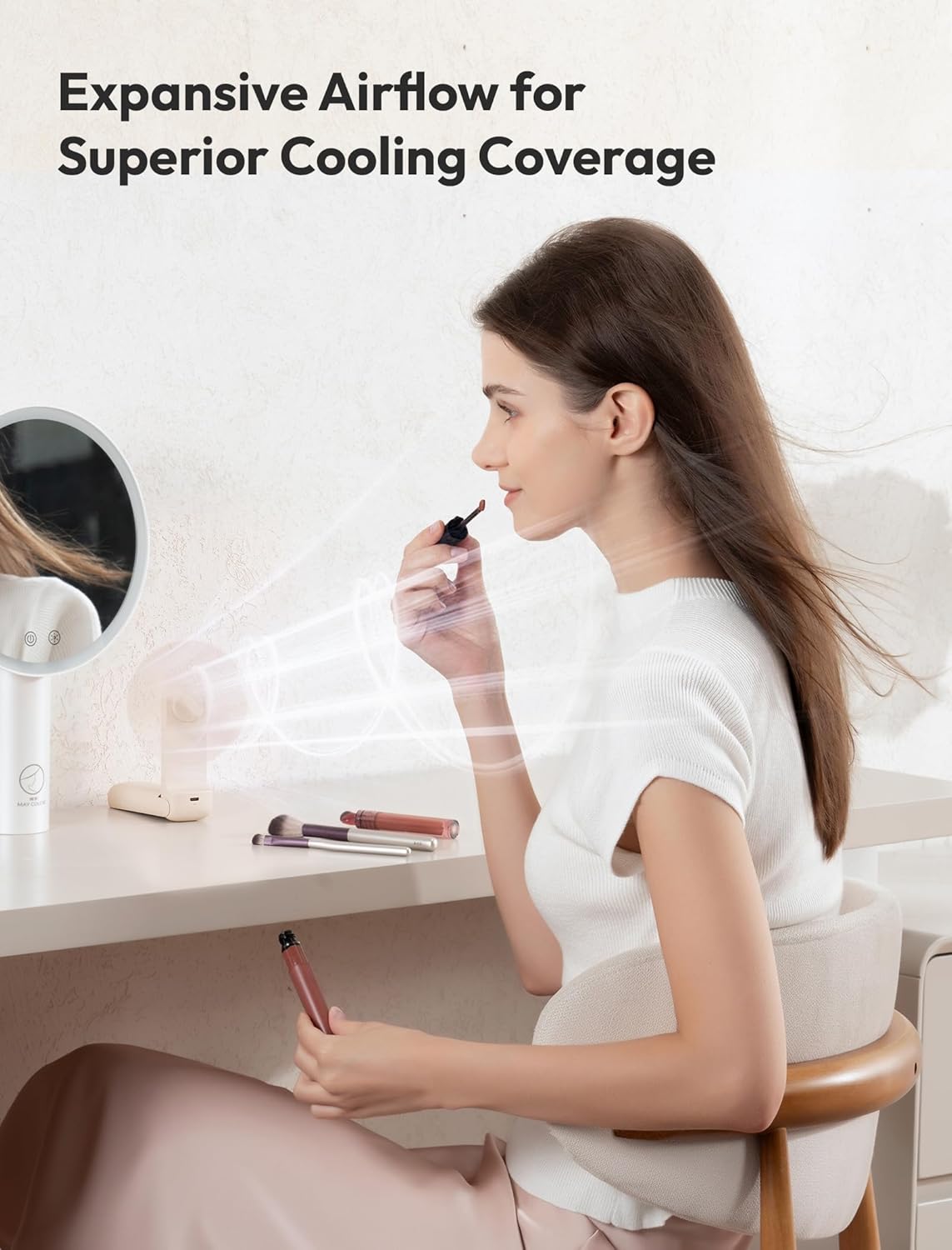 Thumbnail 4 de Aecooly Slim Portable Fan: Ultra-Compact, USB-Rechargeable Personal Cooler