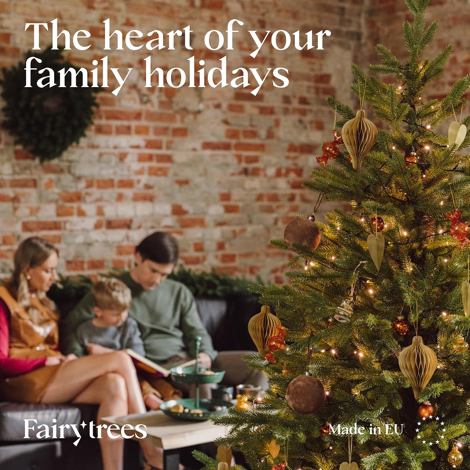 Detalle 2 de FairyTrees FT06 artificial Christmas tree, 220 cm, 100% PE branches