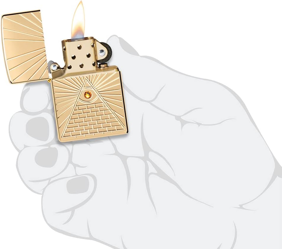 Thumbnail 3 de Zippo Oko Opatrzności – zapalniczka sztormowa Armor z głębokim grawerem i kryształem