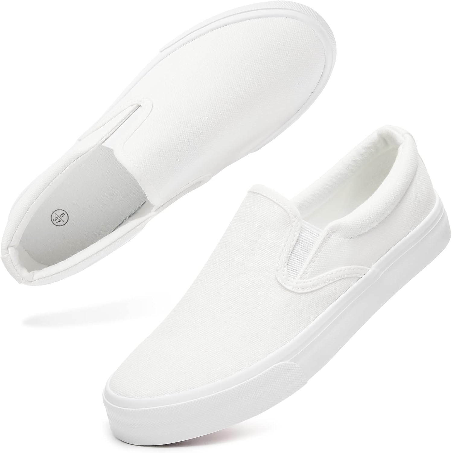 Detalle de hash bubbie Women's Canvas Slip-On Sneakers with Padded Insoles and Rubber Soles