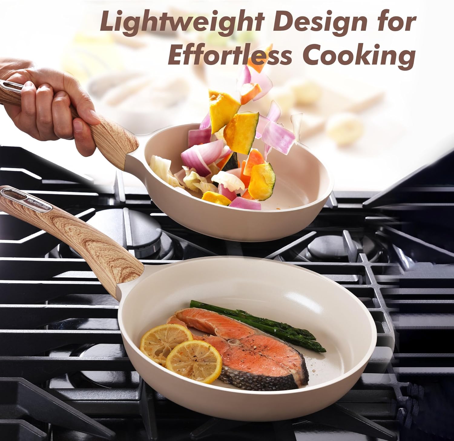 Thumbnail 5 de SENSARTE 9.5-Inch Ceramic Nonstick Frying Pan with Lid (Induction Compatible)