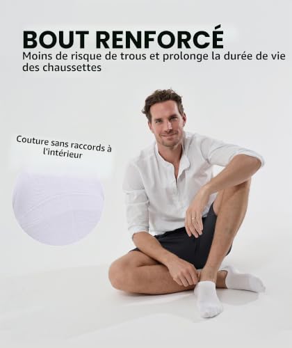Thumbnail 4 de CLOSEMATE - 6 paires de chaussettes invisibles homme/femme (35-46) – confort coton et grip antidérapant