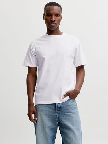 Detalle 2 de JACK & JONES JJEORGANIC BASIC TEE SS O-NECK NOOS – T‑shirt bianca in cotone biologico, taglia M