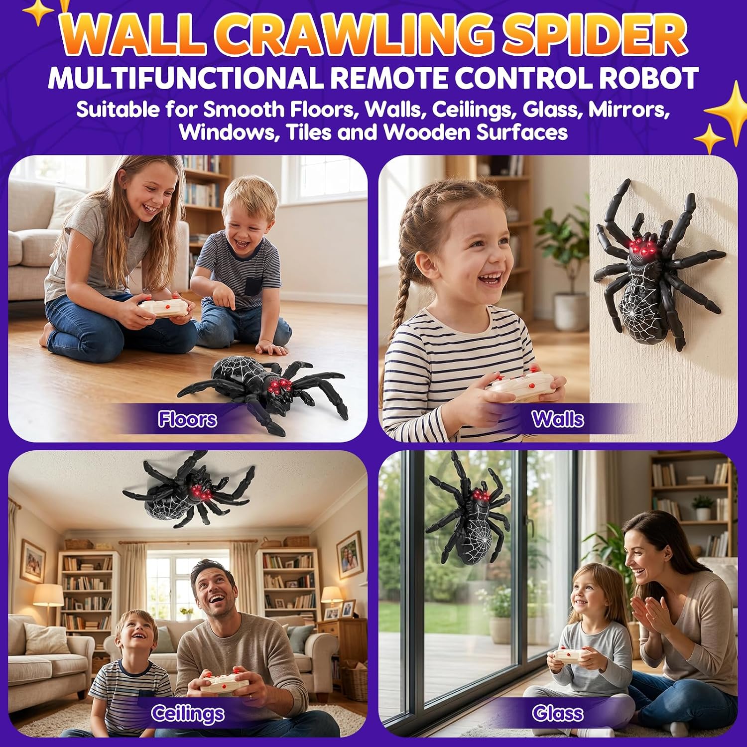 Detalle de Wall Crawling Spider RC: Rechargeable Wall Climbing Spider for Fun and Pranks