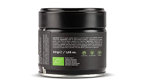 Detalle de Matcha & CO Té Matcha Premium 100% Ecológico, Grado Ceremonial - 30 g