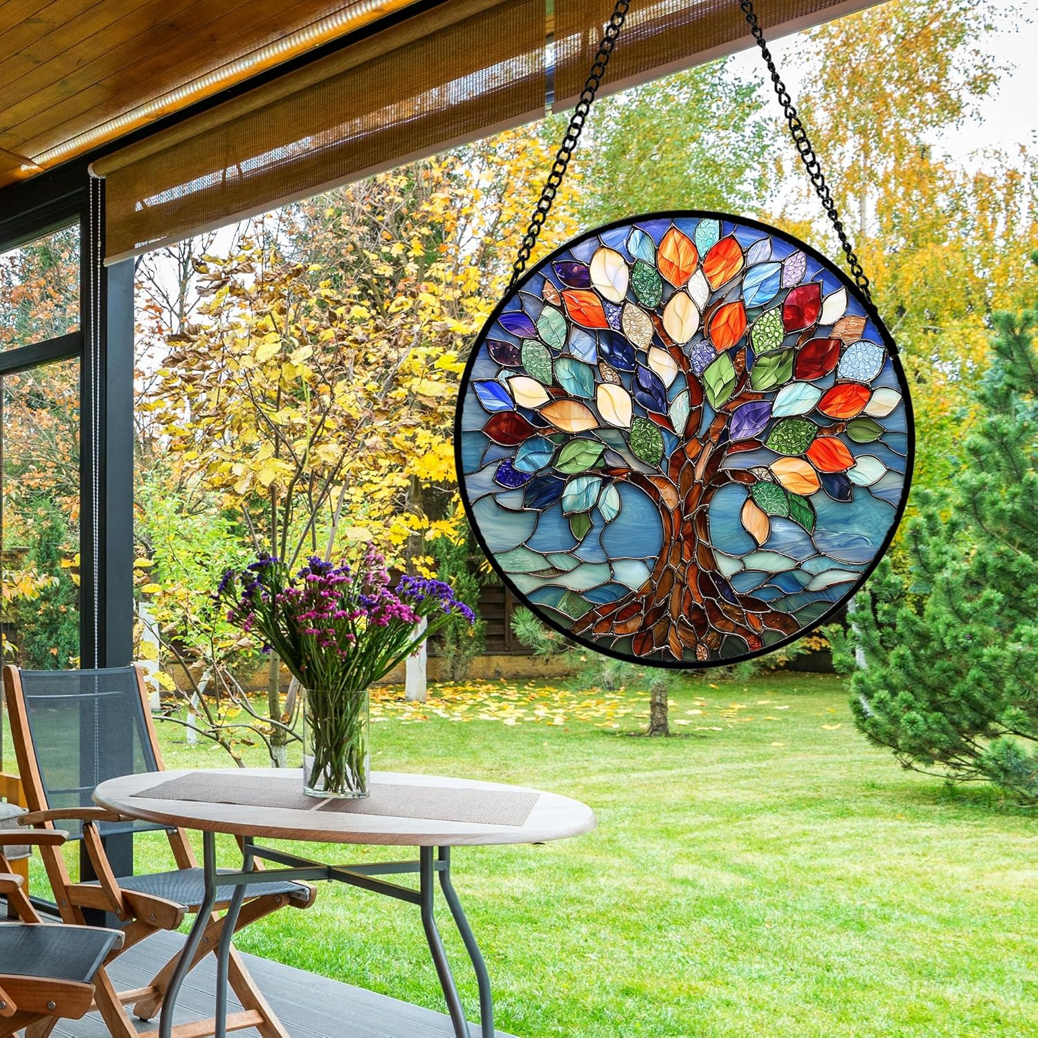 Thumbnail 6 de DASTOLL Stained Glass Window Hanging 7.8 in