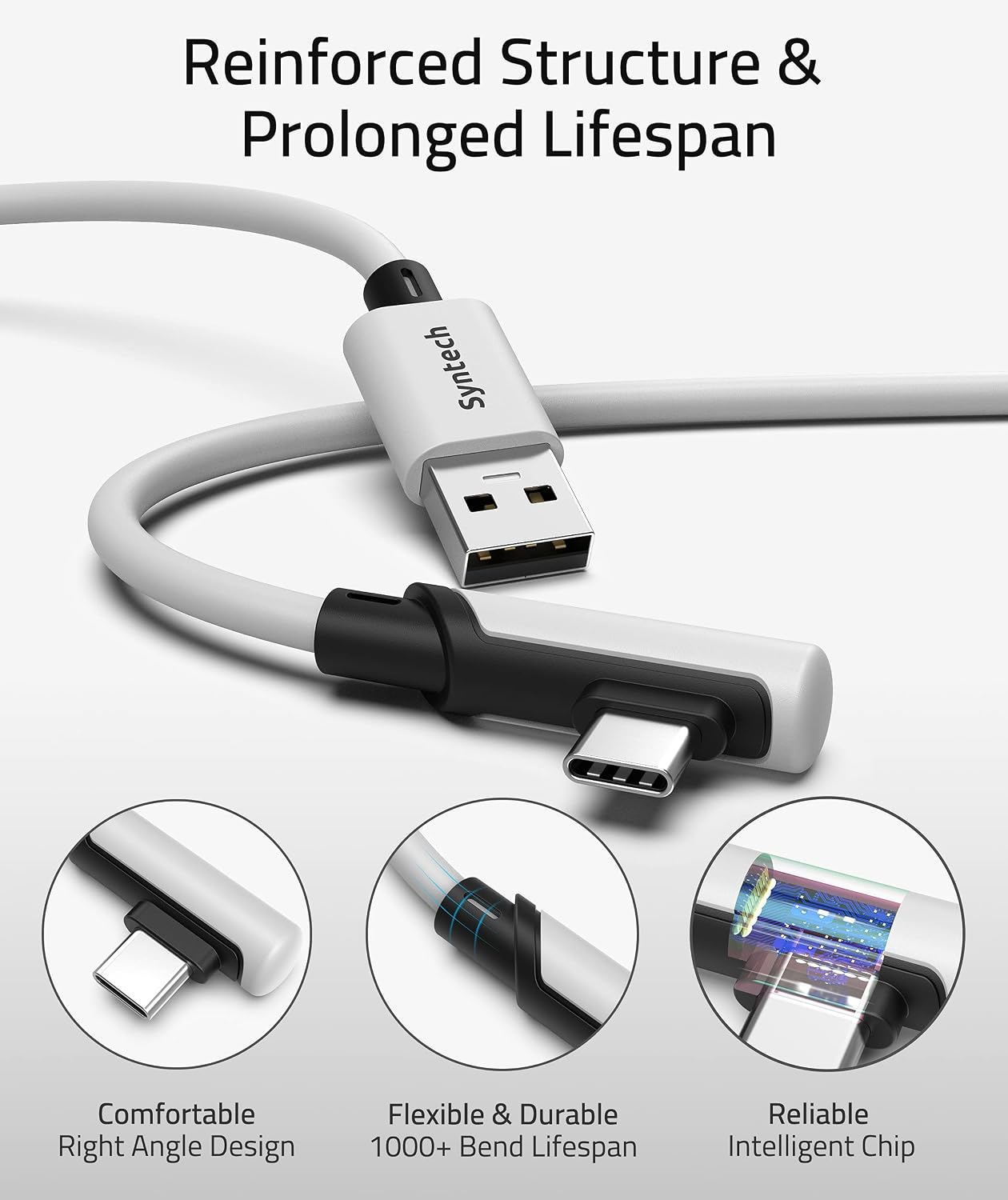 Detalle de Syntech Link Cable 5m — USB 3.0 to USB-C VR Link for Quest 3/2, Pico 4 & SteamVR