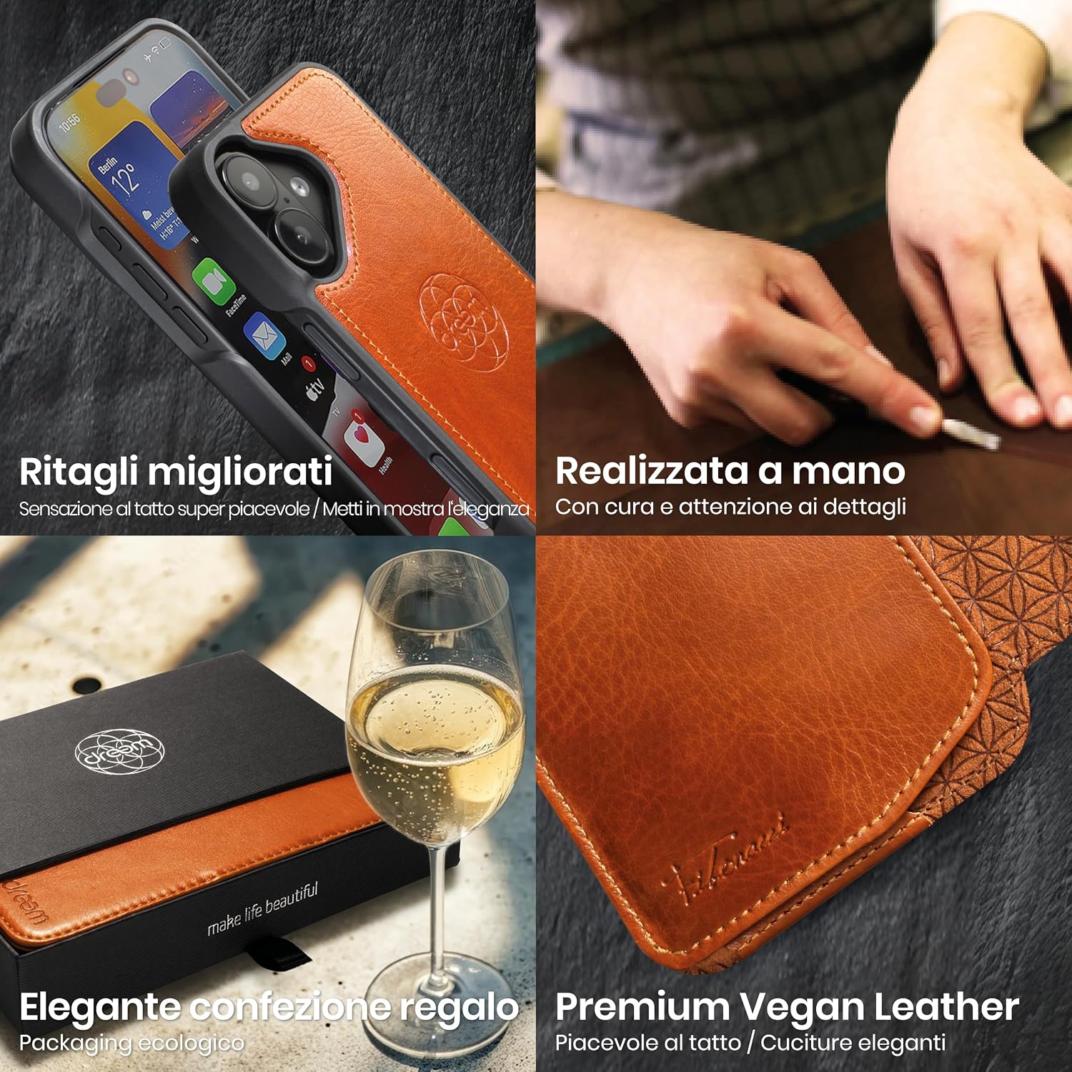 Thumbnail 6 de Dreem Wallet Case for iPhone 17 with 3-Way Stand and RFID Blocking