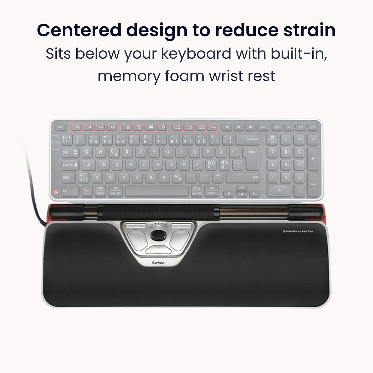 Detalle 2 de Contour RollerMouse Red CDRMRED20210 – ergonomiczna mysz centralna, przewodowa