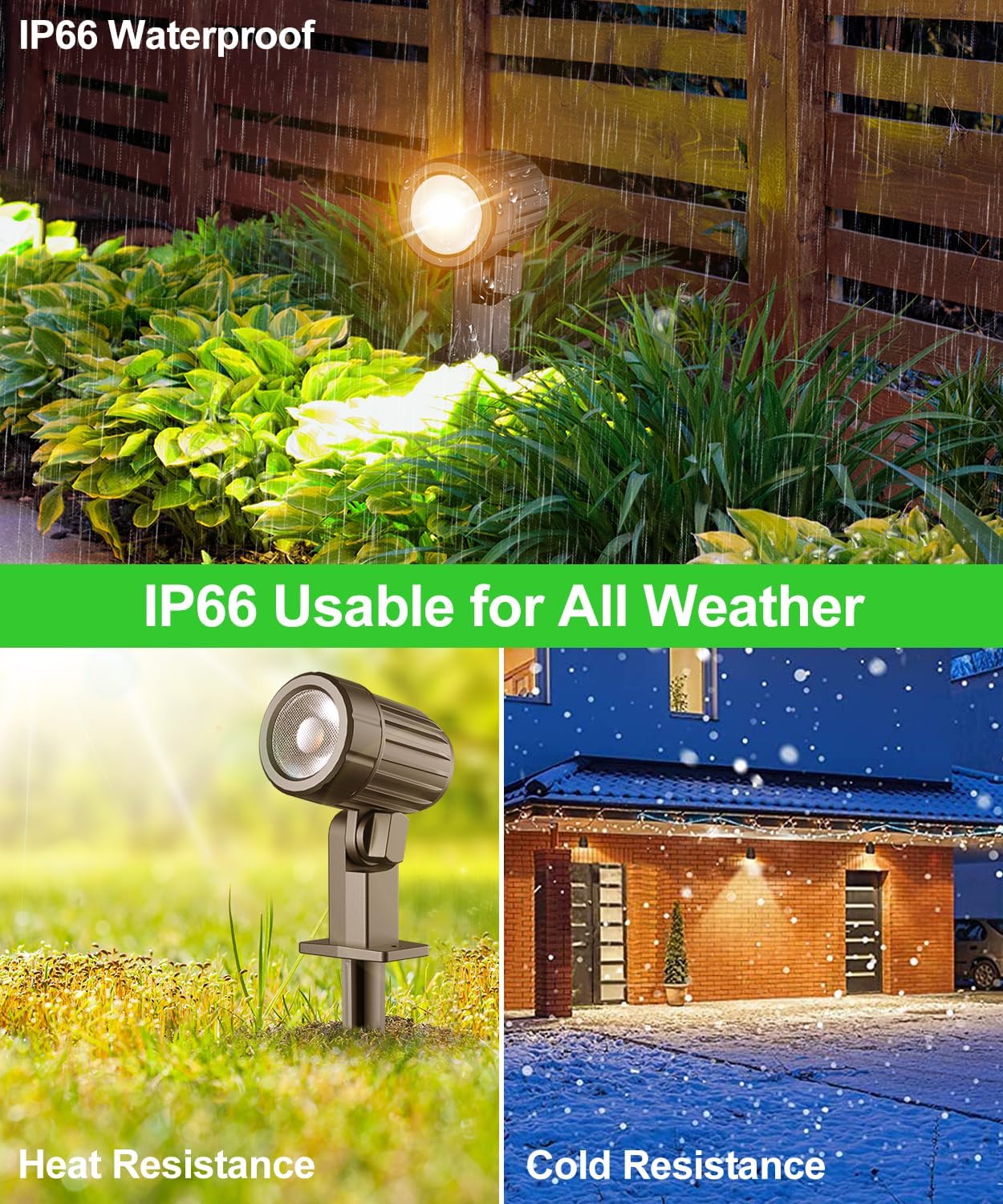 Thumbnail 6 de CLY faretto solare da giardino con telecomando, IP66, 2700/4000/6000 K e timer