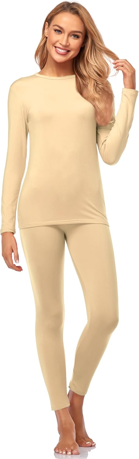 Detalle de Malist Women's Thermal Underwear Top, Fleece-Lined