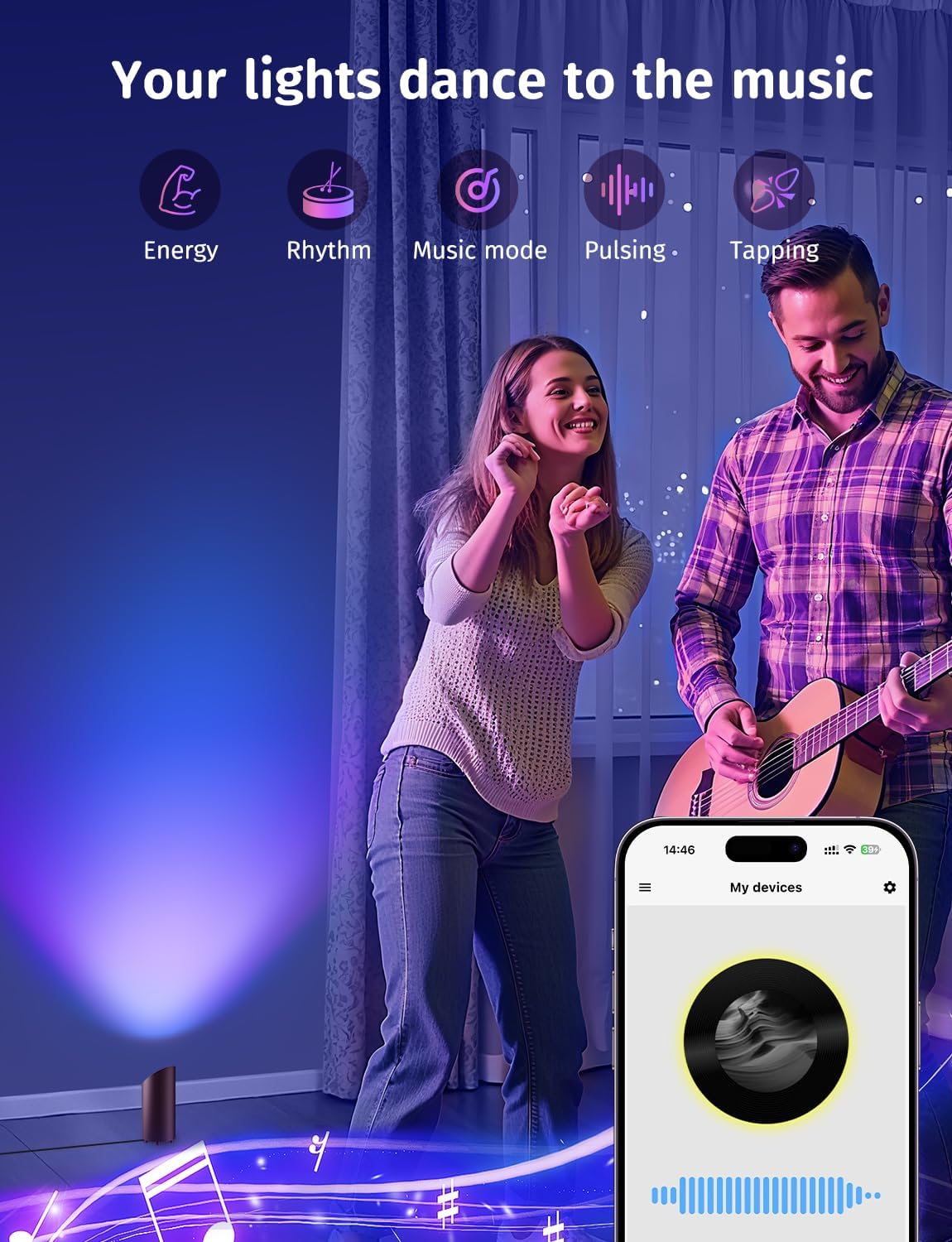 Thumbnail 5 de GeyouLux 5W RGBW LED Uplight Spot Dimmbare Bodenstrahler – RGBW, Fernbedienung und App-Steuerung