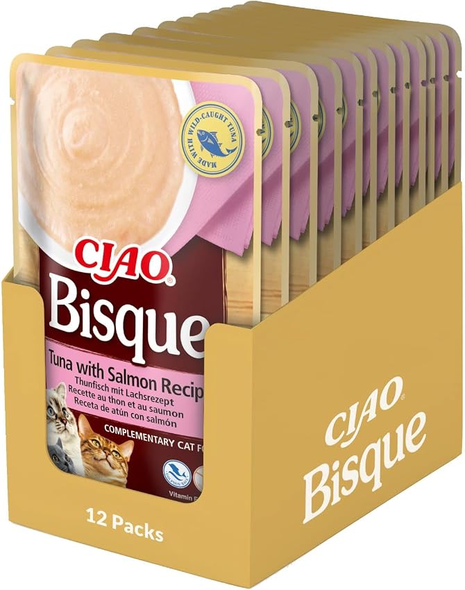 Detalle de CHURU Ciao Bisque Atención a Gatos Atún y Salmon 🐱