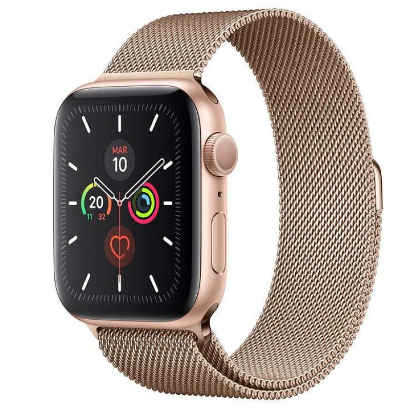 Detalle de Devia Elegant Milanese Loop Rosa Oro para Apple Watch 42/44mm