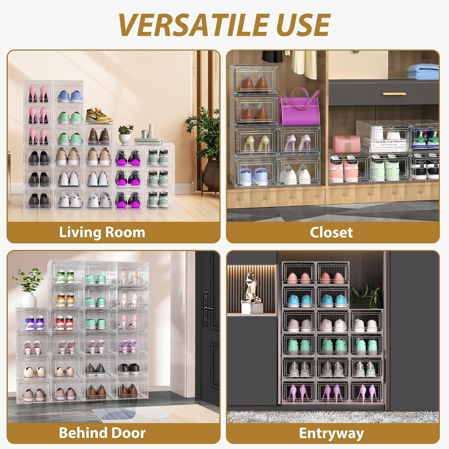 Thumbnail 6 de Vynlex Shoe Box Organizer, 10-Pack